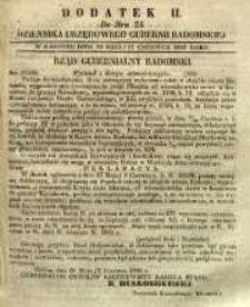 Dziennik Urzędowy Gubernii Radomskiej, 1848, nr 24, dod. II