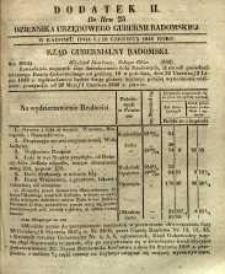 Dziennik Urzędowy Gubernii Radomskiej, 1848, nr 25, dod. II