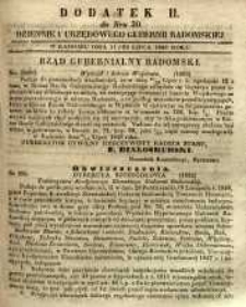 Dziennik Urzędowy Gubernii Radomskiej, 1848, nr 30, dod. II