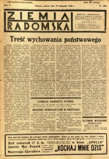 Ziemia Radomska, 1932, R. 5, nr 266