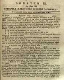 Dziennik Urzędowy Gubernii Radomskiej, 1848, nr 34, dod. III