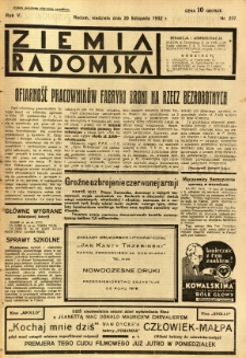 Ziemia Radomska, 1932, R. 5, nr 267