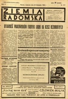 Ziemia Radomska, 1932, R. 5, nr 267