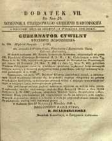 Dziennik Urzędowy Gubernii Radomskiej, 1848, nr 36, dod. VII