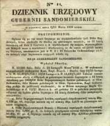 Dziennik Urzędowy Gubernii Sandomierskiej, 1838, nr 11