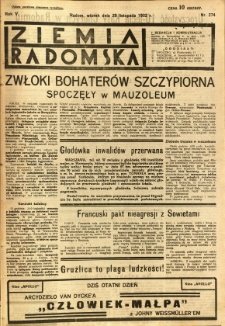Ziemia Radomska, 1932, R. 5, nr 274