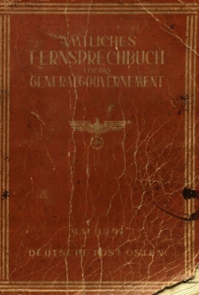 Amtliches Fernsprechbuch fűr das Generalgouvernement = Urzędowa Książka Telefoniczna dla Generalnego Gubernatorstwa