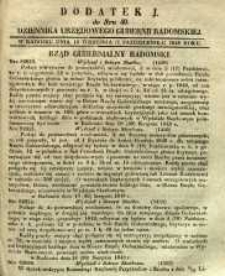 Dziennik Urzędowy Gubernii Radomskiej, 1848, nr 40, dod. I
