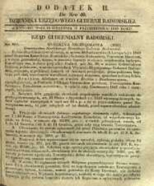Dziennik Urzędowy Gubernii Radomskiej, 1848, nr 40, dod. II