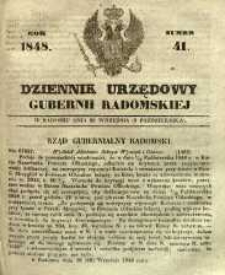 Dziennik Urzędowy Gubernii Radomskiej, 1848, nr 41