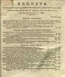 Dziennik Urzędowy Gubernii Sandomierskiej, 1838, Regestr do Dziennika Urzędowego Gubernii Sandomierskiej za Kwartał III roku 1838, to jest: Od Nru 27 do Nru 39 włącznie, czyli od dnia 8 Lipca do dnia 30 Września 1838 roku