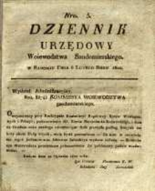 Dziennik Urzędowy Województwa Sandomierskiego, 1820, nr 5
