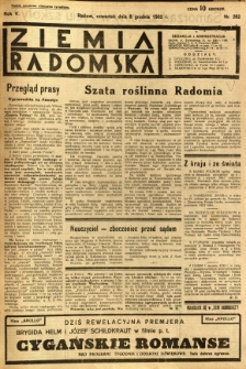 Ziemia Radomska, 1932, R. 5, nr 282