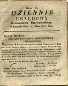 Dziennik Urzędowy Województwa Sandomierskiego, 1820, nr 21