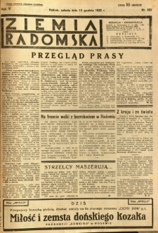 Ziemia Radomska, 1932, R. 5, nr 283
