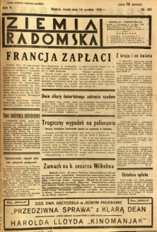 Ziemia Radomska, 1932, R. 5, nr 286