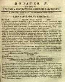 Dziennik Urzędowy Gubernii Radomskiej, 1848, nr 43, dod. IV
