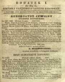 Dziennik Urzędowy Gubernii Radomskiej, 1848, nr 45, dod. I