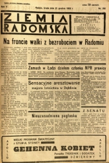 Ziemia Radomska, 1932, R. 5, nr 292