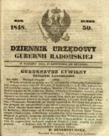 Dziennik Urzędowy Gubernii Radomskiej, 1848, nr 50