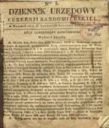 Dziennik Urzędowy Gubernii Sandomierskiej, 1839, nr 1