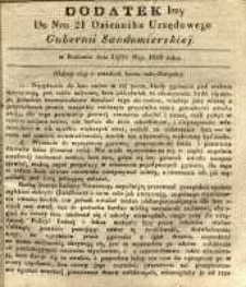 Dziennik Urzędowy Gubernii Sandomierskiej, 1839, nr 21, dod.