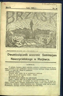 Brzask: Dwumiesięcznik uczennic Seminarium Nauczycielskiego w Mariówce, 1928, R. 5, nr 16