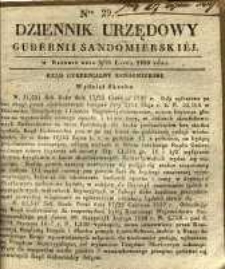 Dziennik Urzędowy Gubernii Sandomierskiej, 1839, nr 29