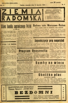 Ziemia Radomska, 1933, R. 6, nr 9