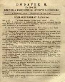 Dziennik Urzędowy Gubernii Radomskiej, 1849, nr 25, dod. II