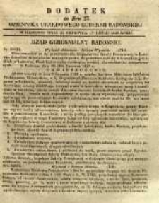 Dziennik Urzędowy Gubernii Radomskiej, 1849, nr 27, dod.