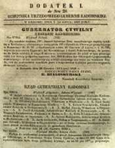 Dziennik Urzędowy Gubernii Radomskiej, 1849, nr 28, dod. I