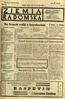 Ziemia Radomska, 1933, R. 6, nr 14
