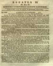 Dziennik Urzędowy Gubernii Radomskiej, 1849, nr 31, dod. III