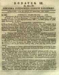 Dziennik Urzędowy Gubernii Radomskiej, 1849, nr 32, dod. III