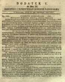 Dziennik Urzędowy Gubernii Radomskiej, 1849, nr 34, dod. V