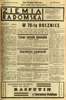 Ziemia Radomska, 1933, R. 6, nr 18