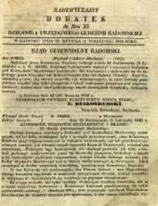Dziennik Urzędowy Gubernii Radomskiej, 1849, nr 35, dod. nadzwyczajny
