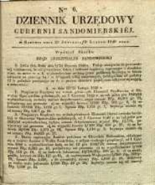 Dziennik Urzędowy Gubernii Sandomierskiej, 1840, nr 6