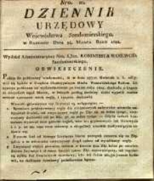Dziennik Urzędowy Województwa Sandomierskiego, 1822, nr 10