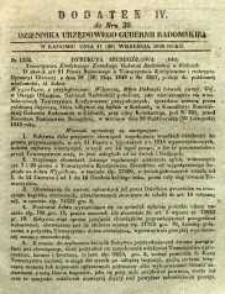Dziennik Urzędowy Gubernii Radomskiej, 1849, nr 39, dod. IV
