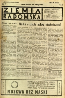 Ziemia Radomska, 1933, R. 6, nr 27