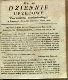Dziennik Urzędowy Województwa Sandomierskiego, 1822, nr 24