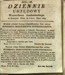 Dziennik Urzędowy Województwa Sandomierskiego, 1822, nr 26