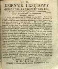Dziennik Urzędowy Gubernii Sandomierskiej, 1840, nr 23