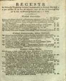 Regestr do Dziennika Urzędowego Gubernii Sandomierskiej za Kwartał IIIci 1840 r. to jest: od Nru 27 do Nru 40 włącznie, czyli od dnia 5 Lipca do dnia 1 Października t. r. 1840