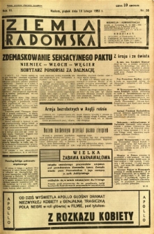 Ziemia Radomska, 1933, R. 6, nr 33