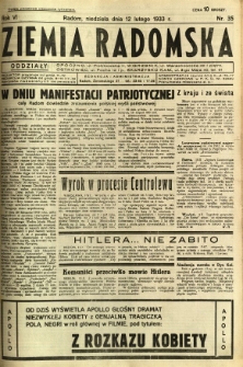 Ziemia Radomska, 1933, R. 6, nr 35