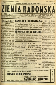 Ziemia Radomska, 1933, R. 6, nr 41