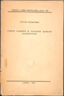 Pomoce naukowe w nauczaniu języków starożytnych